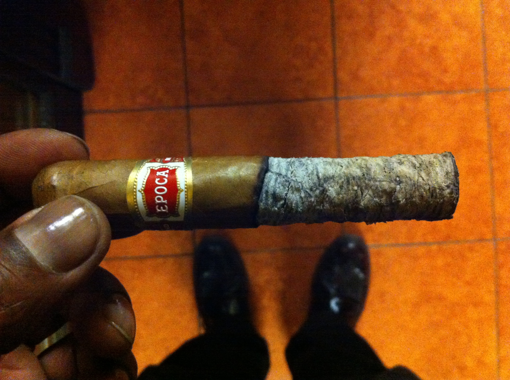 Ashes of a Nicaraguan Dominican blend, in a wrapper from Ecuador / Nat Sherman, New York, NY / iPhone 4